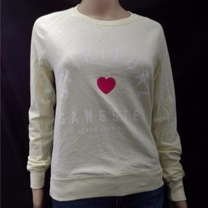 SPIRITUAL GANGSTER TOP New Yellow Peace Love Yoga